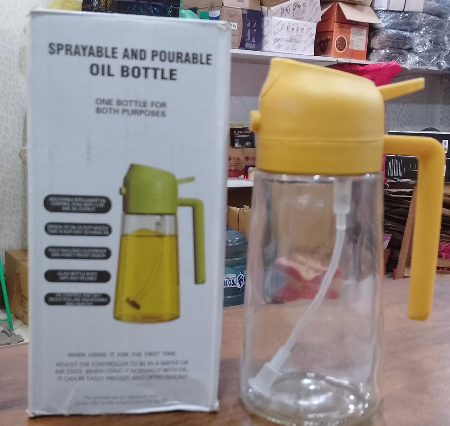 🔥🍟 2-in-1 Oil Spray & Pour Bottle – 470ML for BBQ & Crispy Fries 🍖